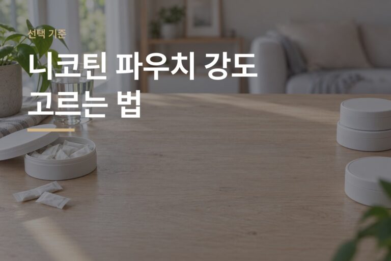 니코틴 파우치 강도 고르는 법