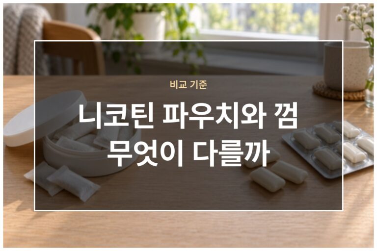 니코틴 파우치 니코틴 껌 차이