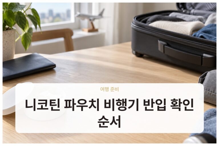니코틴 파우치 비행기 반입
