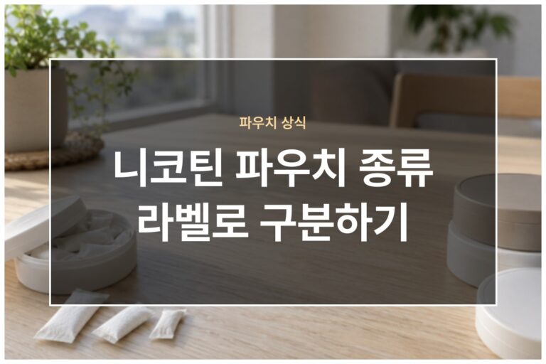 니코틴 파우치 종류