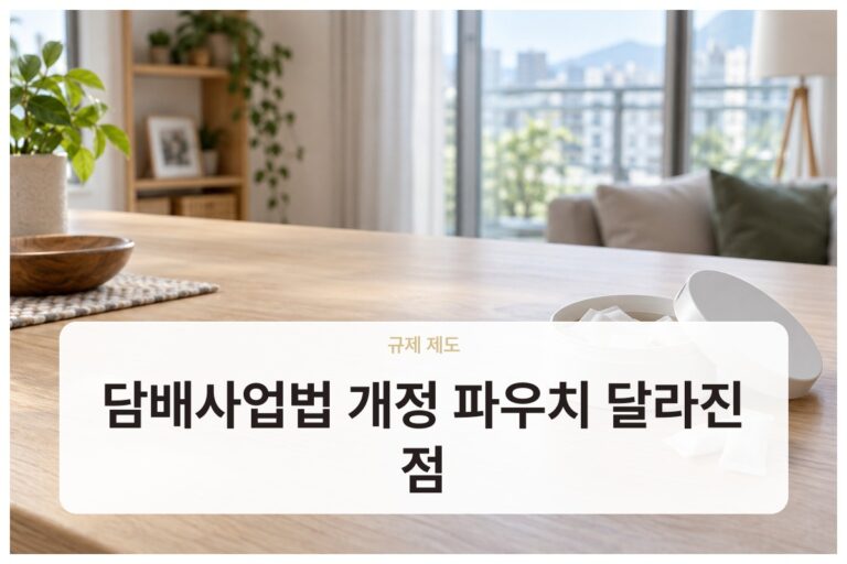 담배사업법 개정 니코틴 파우치