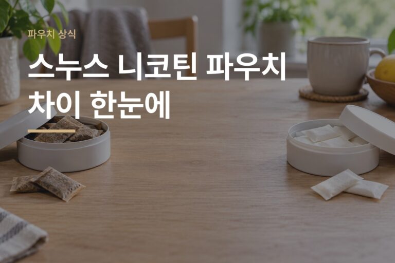 스누스 니코틴 파우치 차이