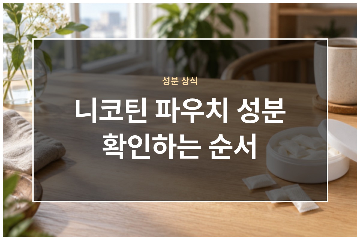 니코틴 파우치 성분 확인하는 법 캔 표시사항부터 공식 자료까지 순서대로